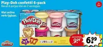 Kruidvat Play-doh confetti 6-pack aanbieding