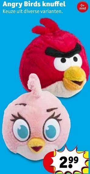 Angry birds knuffel