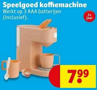 Kruidvat Speelgoed koffiemachine aanbieding