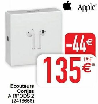Cora Apple ecouteurs oortjes airpods 2 aanbieding