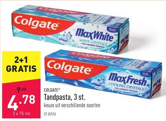 ALDI Colgate Tandpasta, 3 st. aanbieding