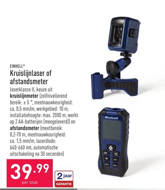 Einhell Kruislijnlaser of afstandsmeter
