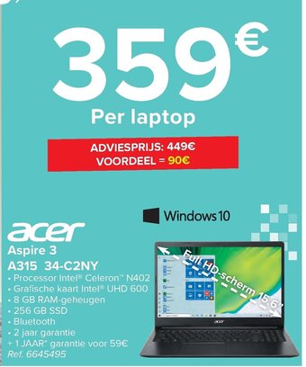 Carrefour Acer Aspire 3 A315-34-C2NY aanbieding