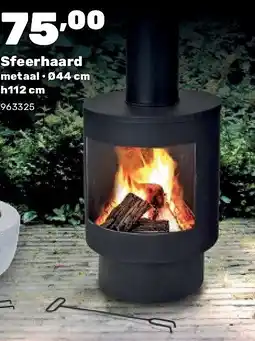 Happyland Sfeerhaard metaal • Ø44 cm h112 cm aanbieding