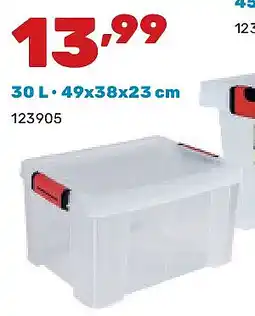 Happyland Opbergbox clip 30 L • 49x38x23 cm aanbieding