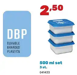 Happyland 500 ml set 3 st aanbieding