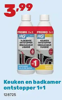 Happyland Keuken en badkamer ontstopper 1+1 aanbieding