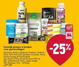 Delhaize Eiwitrijk product of product voor sportievelingen aanbieding