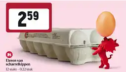 Delhaize Eieren van scharrelkippen aanbieding