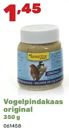 Happyland Vogelpindakaas original 350 g aanbieding