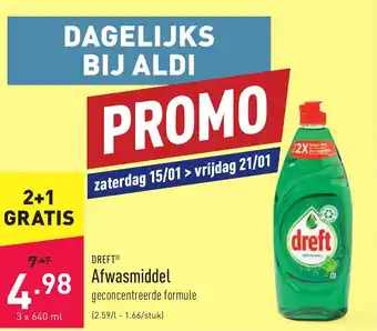 ALDI Dreft Afwasmiddel aanbieding