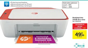 Carrefour Deskjetprinter 2723E all in one aanbieding