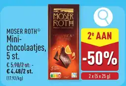 ALDI Moser roth mini- chocolaatjes aanbieding