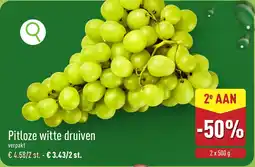 ALDI Pitloze witte druiven aanbieding