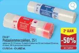 ALDI Folia Pedaalemmerzakken, aanbieding
