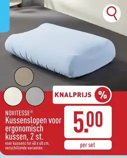 ALDI Novitesse kussenslopen voor ergonomisch kussen aanbieding