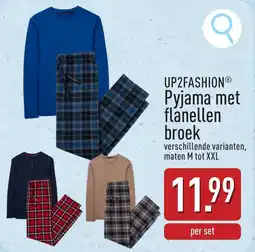 ALDI Up2fashion pyjama met flanellen broek aanbieding