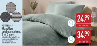 Novitesse flanellen dekbedovertrek