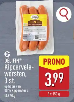 ALDI Délifin kipcervela worsten aanbieding