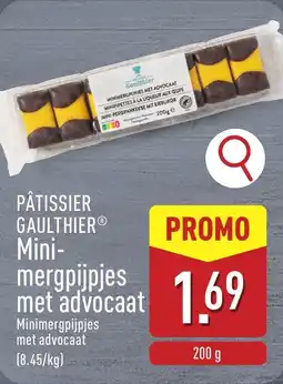ALDI Pâtissier gaulthier mini mergpijpjes met advocaat aanbieding