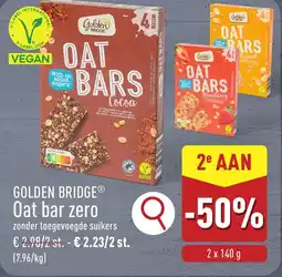 ALDI Golden bridge oat bar zero aanbieding