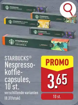 ALDI Starbucks nespresso koffie capsules aanbieding
