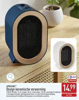 ALDI Ambiano Design keramische verwarming aanbieding