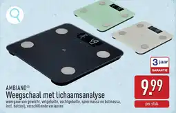 ALDI Ambiano Weegschaal met lichaamsanalyse aanbieding
