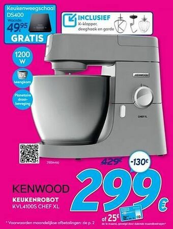 Krëfel Kenwood keukenrobot kvl4100s chef xl aanbieding
