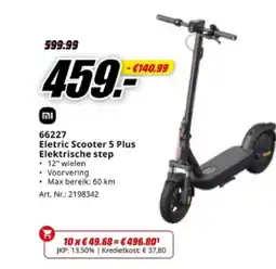 MediaMarkt MI 66227 Eletric Scooter 5 Plus Elektrische step aanbieding