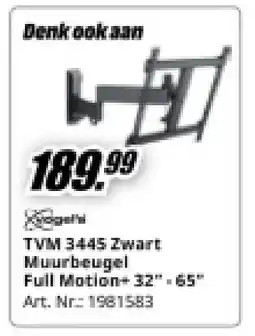 MediaMarkt VOGEL'S TVM 3445 Zwart Muurbeugel Full Motion+32-65 aanbieding