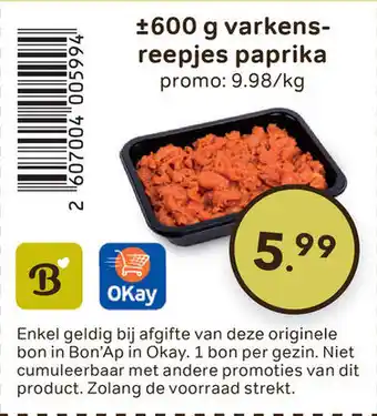 Varkens- reepjes paprika