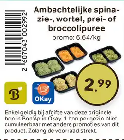 Bon Ap Ambachtelijke spina- i zie wortel, prei- of broccolipuree aanbieding