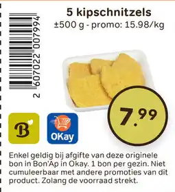 Bon Ap 5 kipschnitzels aanbieding