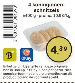 Bon Ap 4 koninginnen- schnitzels aanbieding