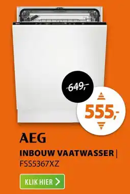 Expert AEG inbouw vaatwasser FSS5367XZ aanbieding