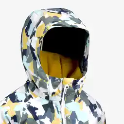 Decathlon Warme en waterdichte ski-jas voor kinderen 500 met camouflageprint aanbieding