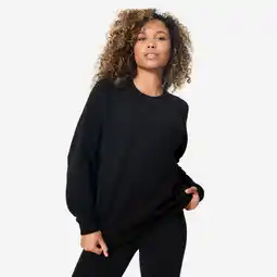 Decathlon Molton fitnesssweater voor dames zwart aanbieding