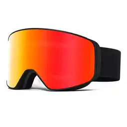 Decathlon Fluor Eyewear HX-056 - C2 Unisex sneeuwbril, zwart/rood aanbieding