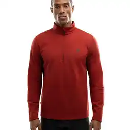 Decathlon Heren Fitness training sweatshirt met halve rits Torch Rood aanbieding