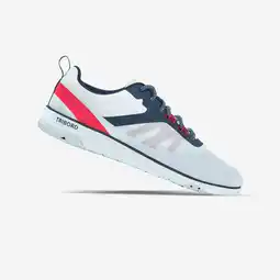 Decathlon Zeilschoenen voor heren en dames Race lichtgrijs blauw rood aanbieding