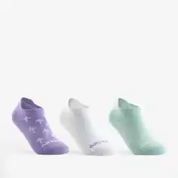 Decathlon Lage tennissokken voor kinderen RS 160 groen/paars 3 paar aanbieding