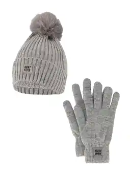 Decathlon Dames Winter Thermo Set - Muts + Handschoenen - Grey aanbieding