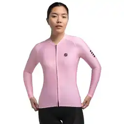 Decathlon Dames Fietsen wielershirt lange mouw M2 Flamingo Kauwgom Roze aanbieding