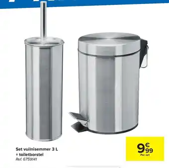 Set vuilnisemmer 3 L + toiletborstel