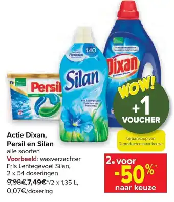 Carrefour Actie dixan, persil en silan aanbieding