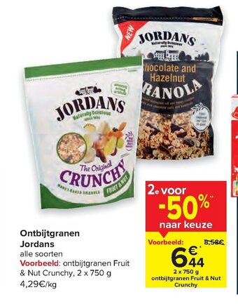 Carrefour Ontbijtgranen jordans aanbieding