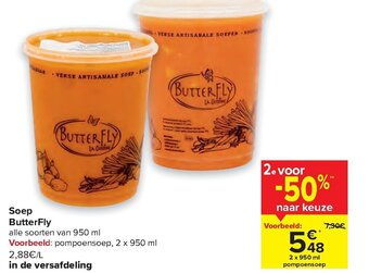 Carrefour Soep butterfly aanbieding
