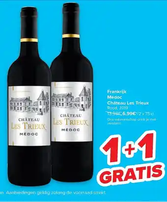 Carrefour Frankrijk medoc chateau les trieux aanbieding