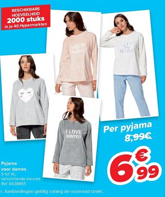 Carrefour Pyjama voor dames aanbieding
